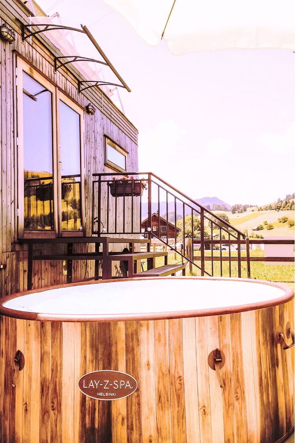 Bathtub, Wood Stain, Jacuzzi, Hardwood