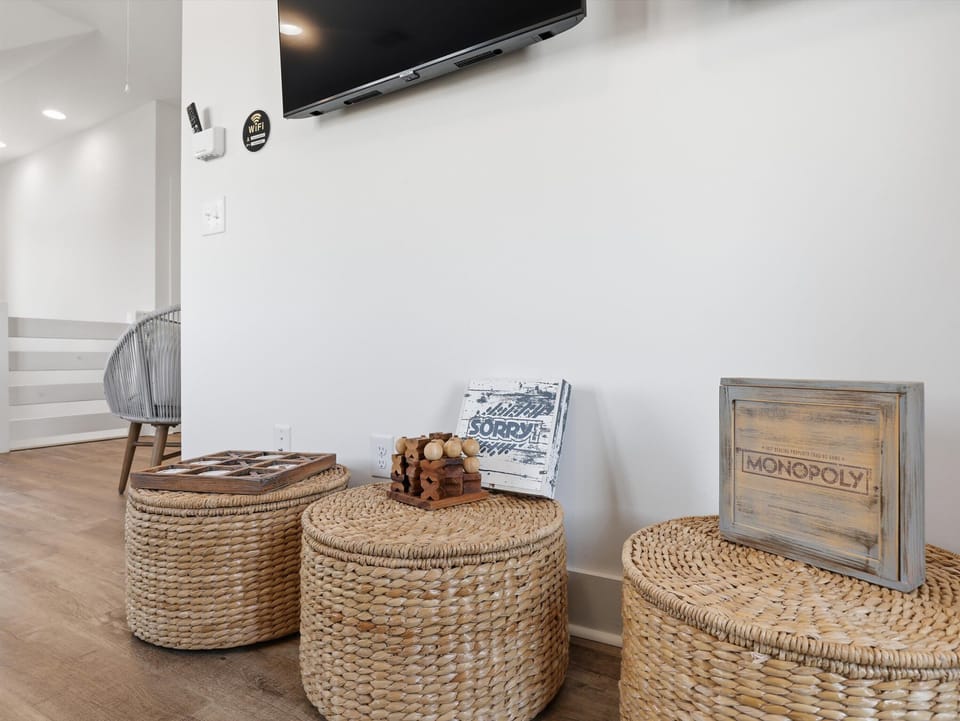 The lounge/game area has plenty of fun for the kids and teens