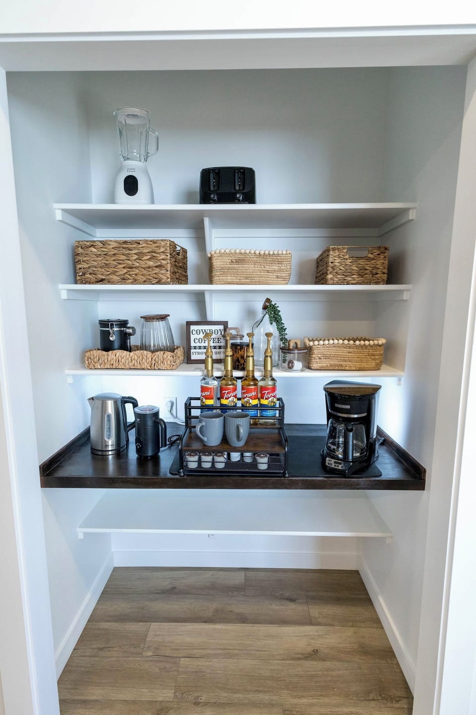 Coffee Bar with syrups 