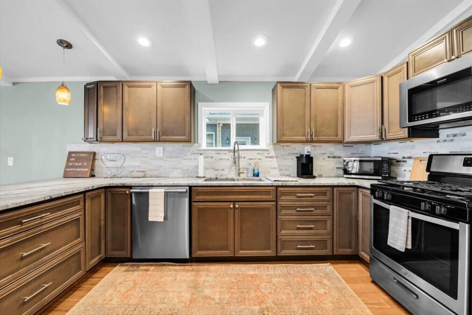 Kitchen setup that keeps everything easy and within reach.