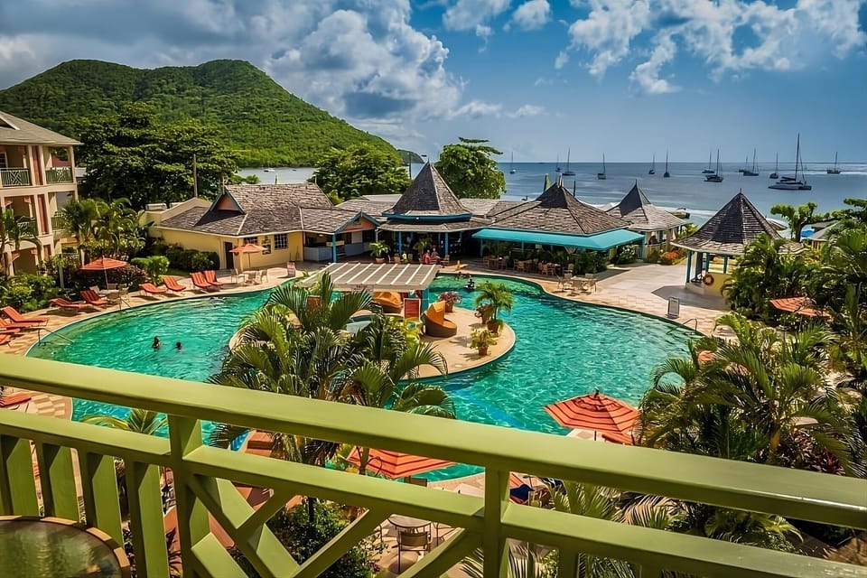Soak up sweeping bay views above the sparkling lagoon pool.