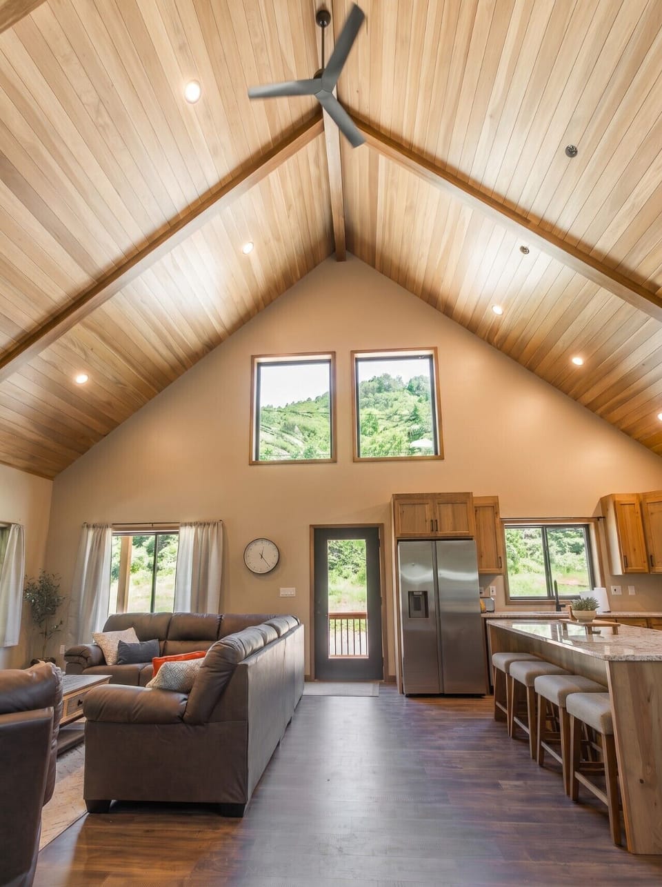 Sprawling Vaulted, Wood Ceilings