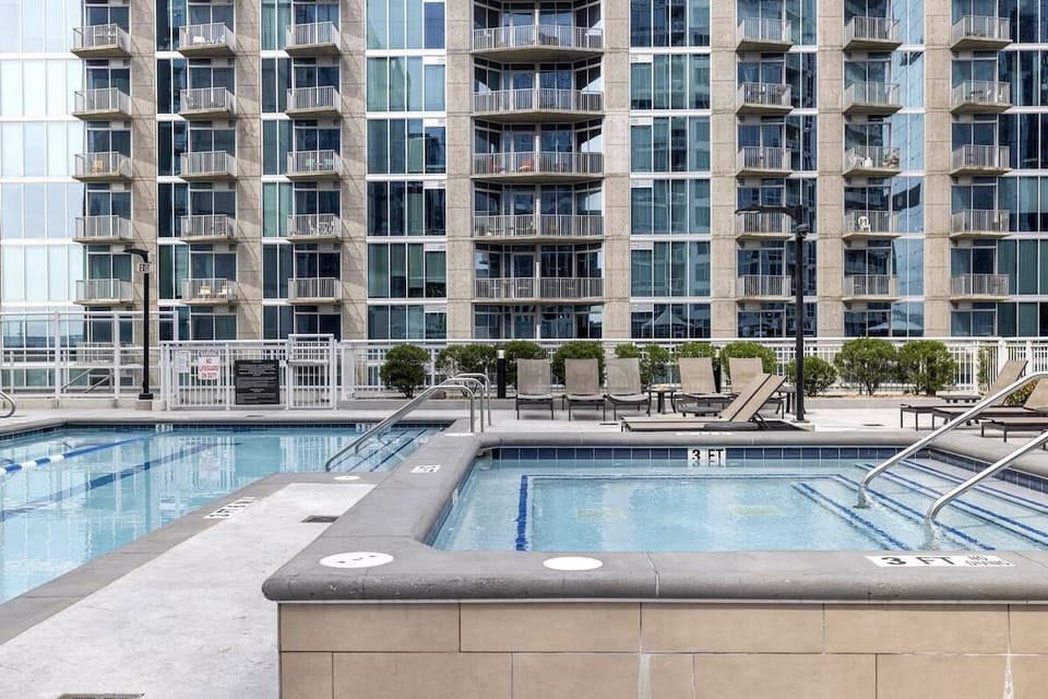 Unwind poolside with loungers and a calming soak ledge.