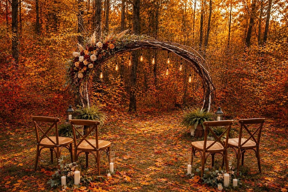 Outdoor banquet area