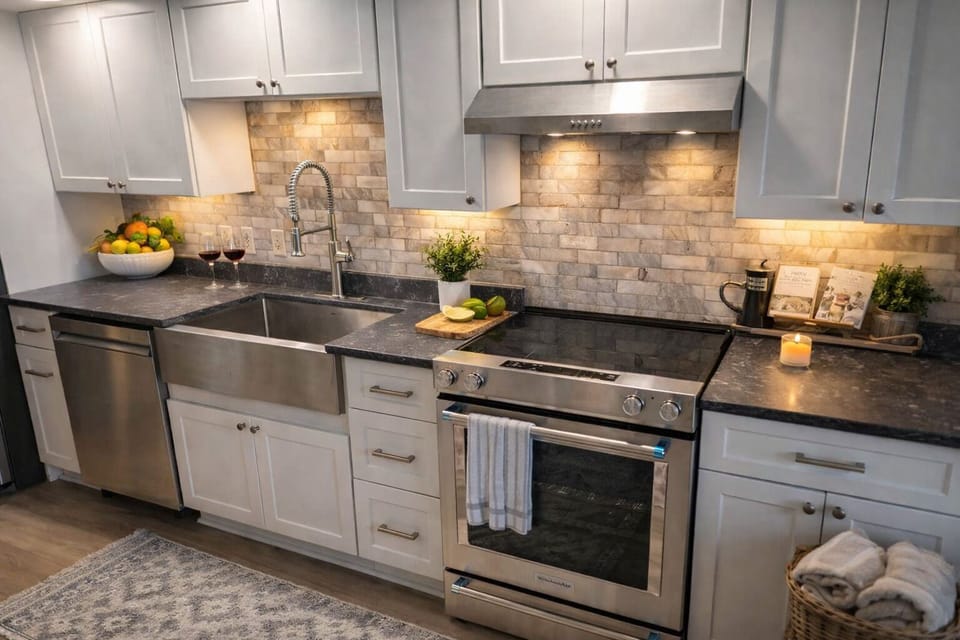 You don't have to go out to have amazing food when you have a kitchen like this!
