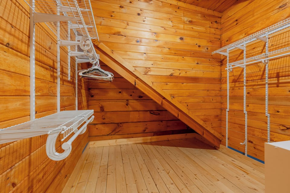 Generous storage space to keep your stay organized.