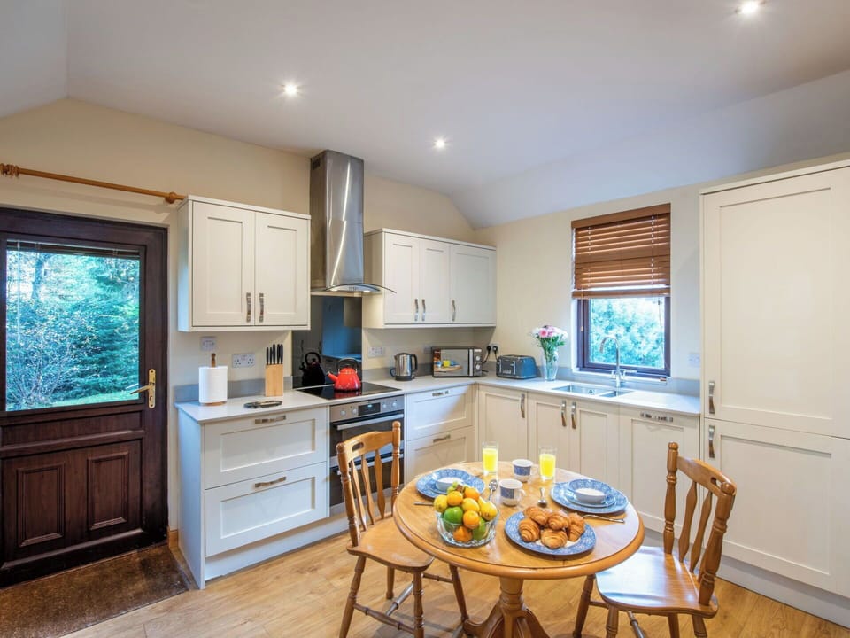 Furniture, Interior Design, Kitchen Appliance, Kitchen, Cabinetry, Flooring, Wood, Countertop, Ceiling, Major Appliance