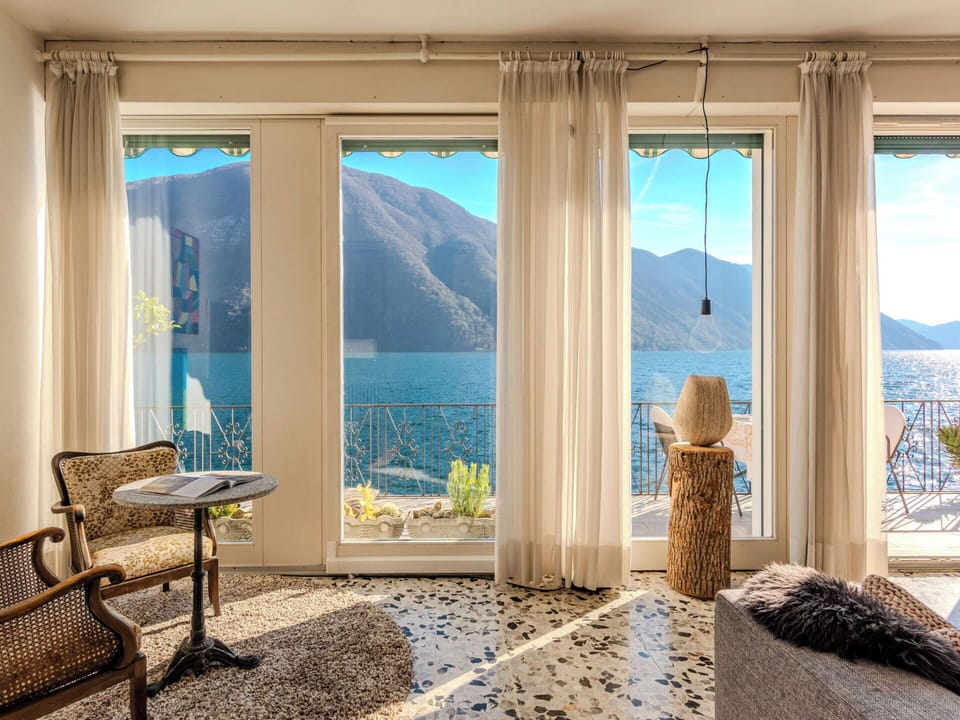Furniture, Interior Design, Window Treatment, Eco Hotel, Sea, Chair, Resort, Curtain, Window Covering, Mountain Range