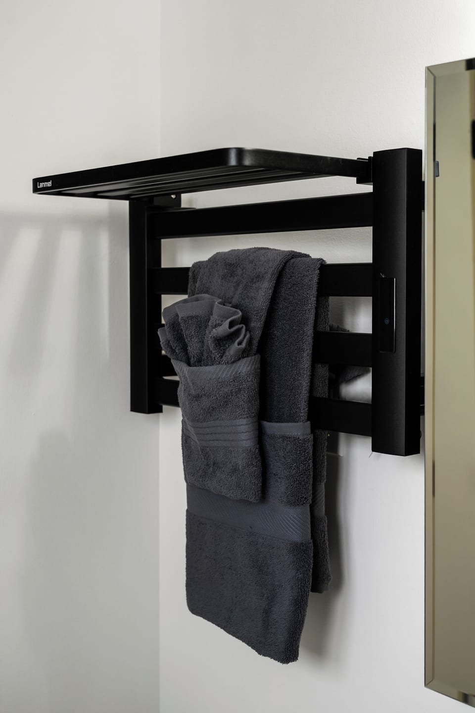 Heated towel racks in two bathrooms. Step out of the hot tub or sauna into a warm towel every time.