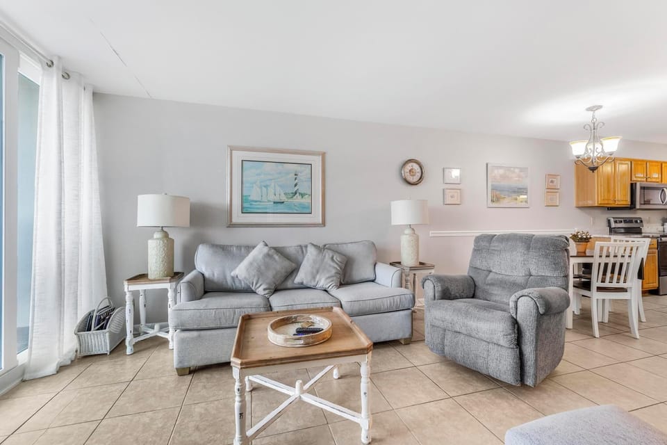 Comfortable living room seating with sleeper sofa