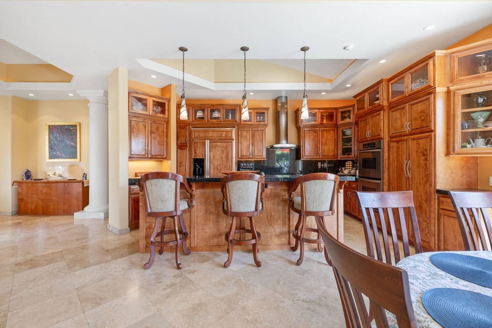 Spacious Kitchen with Bar Seating