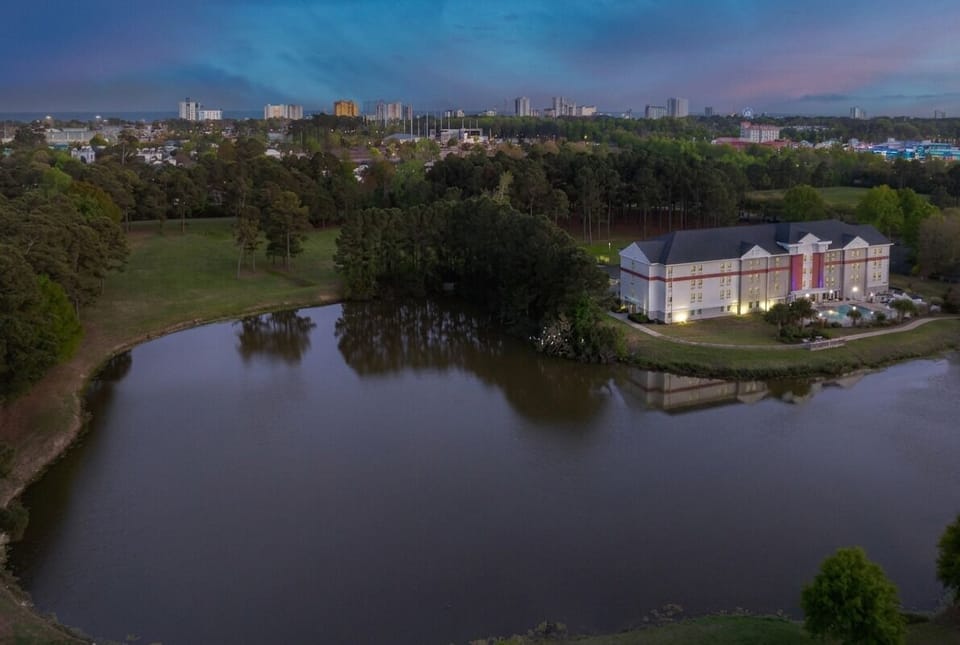 Aerial view of the property