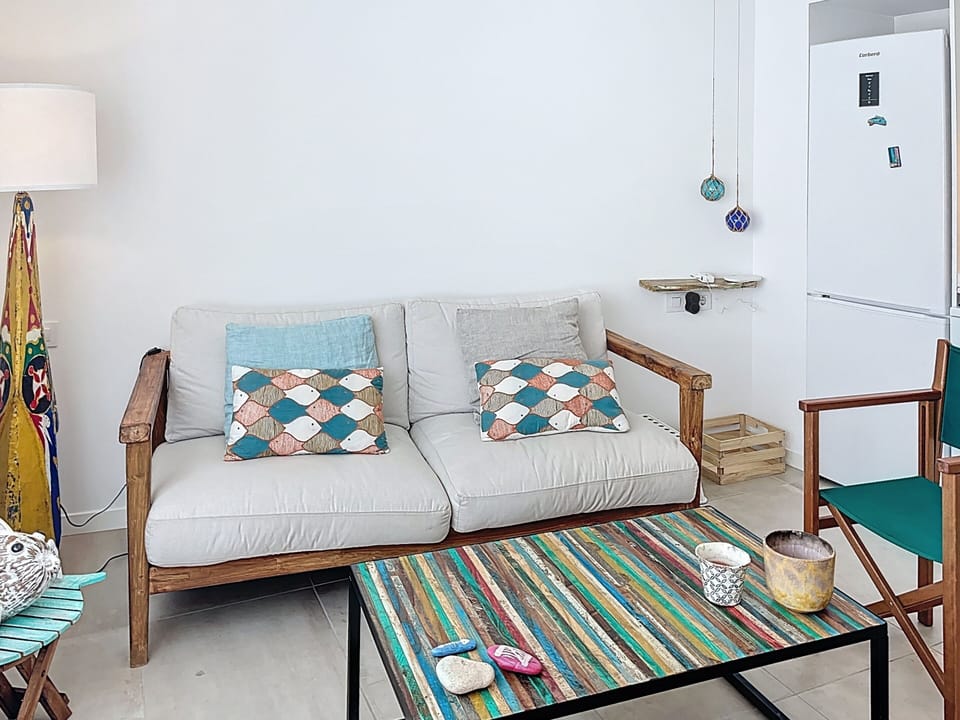 Comfortable double sofa for a relaxing stay.