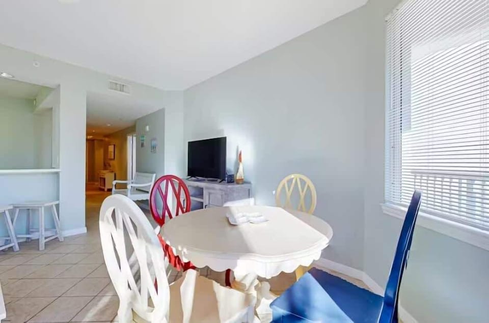 Dining table with seating for four