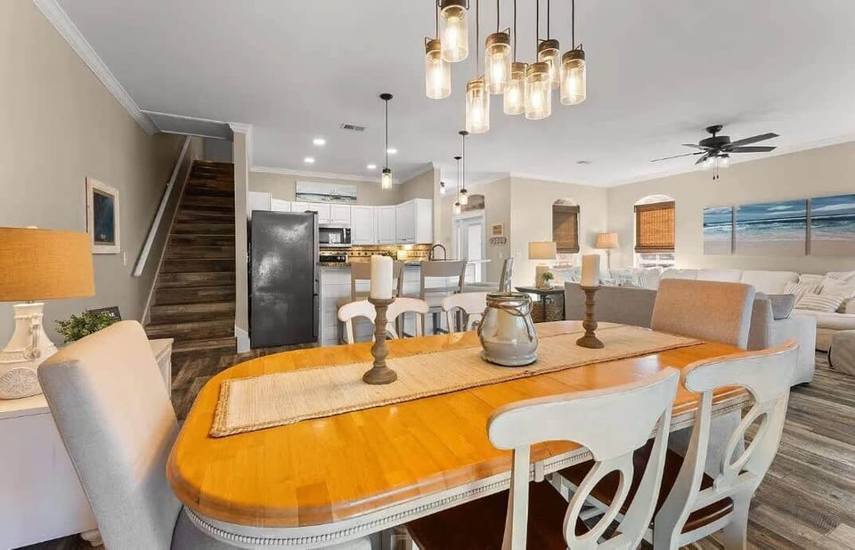 Dining table with seating for 6