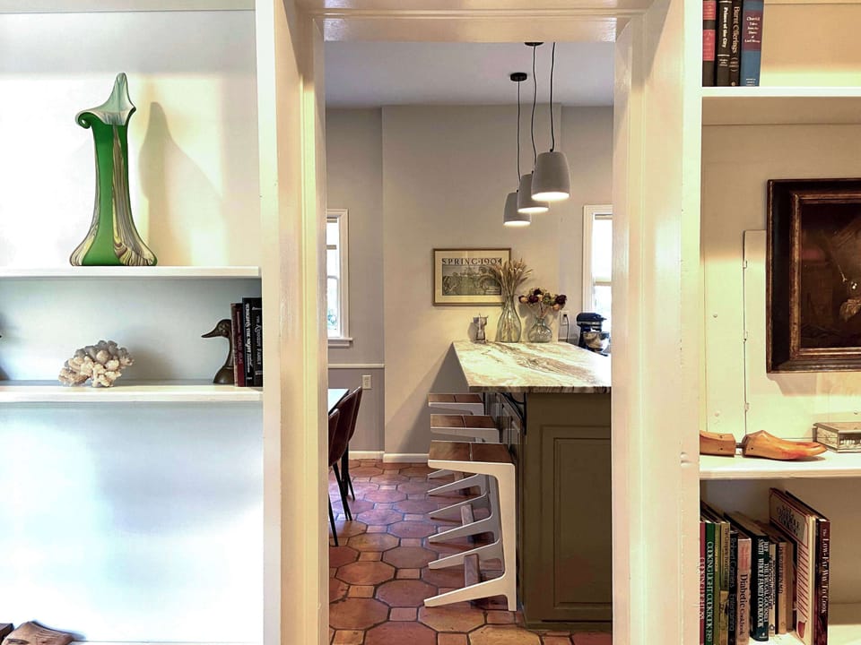 Across the hall is the spacious, light-filled kitchen.