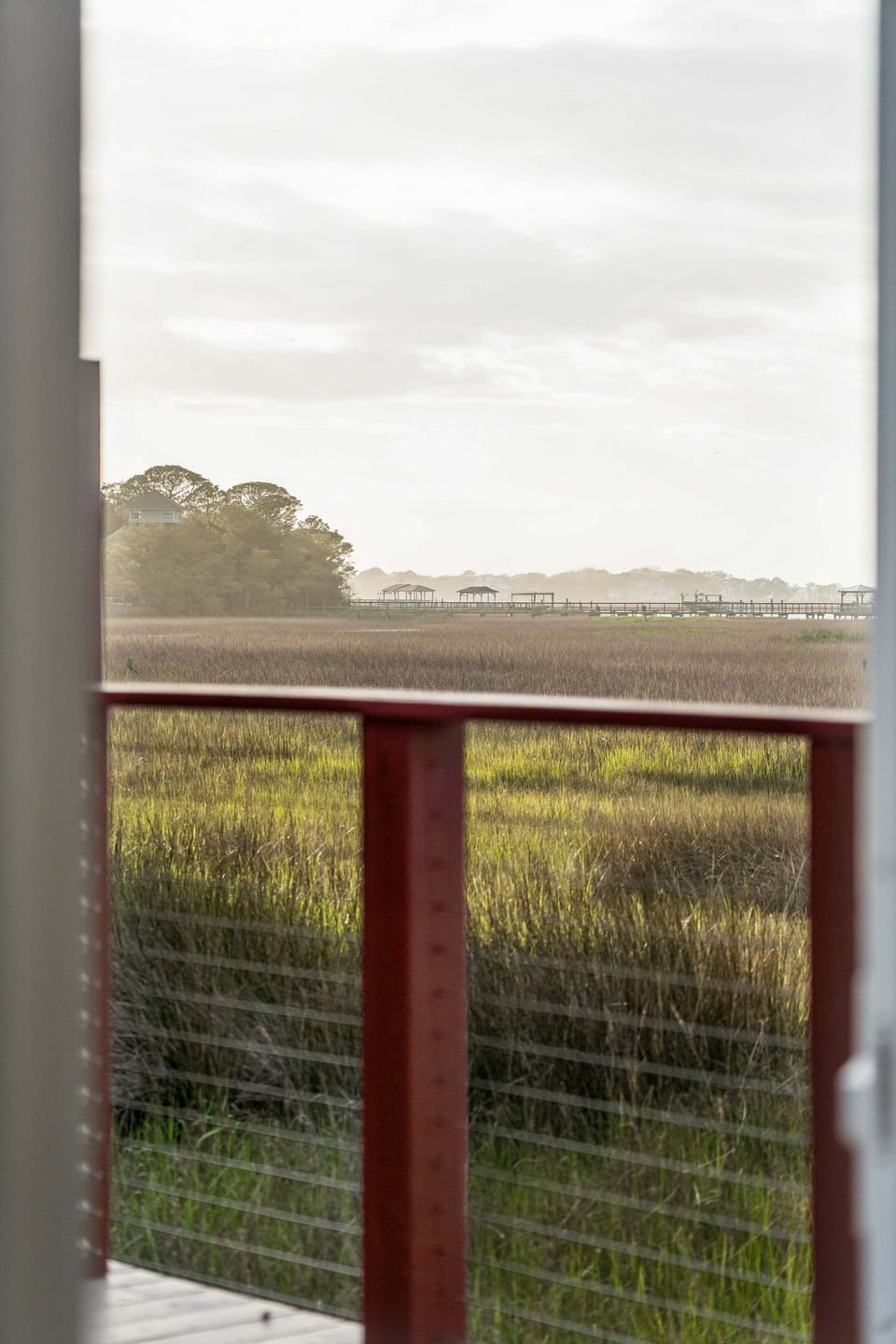 Beautiful marsh views from the deck.