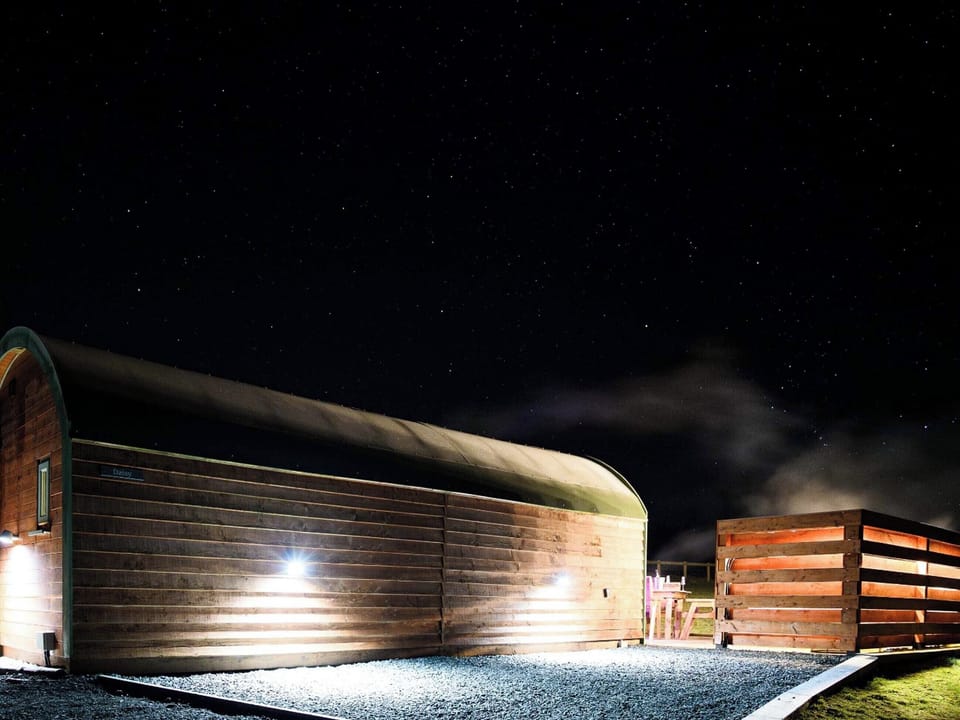 Exterior | Spruce Pod - Barnharrow Holiday Pods, Newton Stewart
