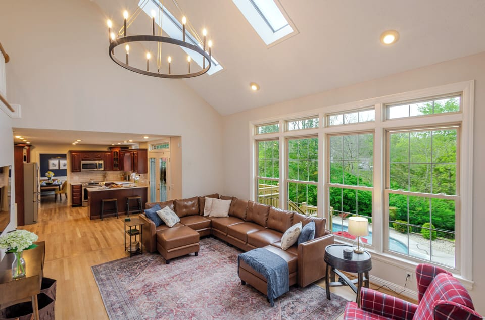 Open-concept living with wall-to-wall windows and tons of light.