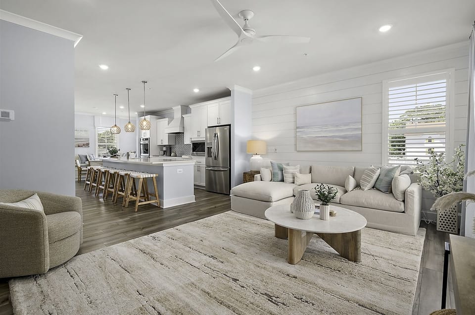 Beautifully decorated living room