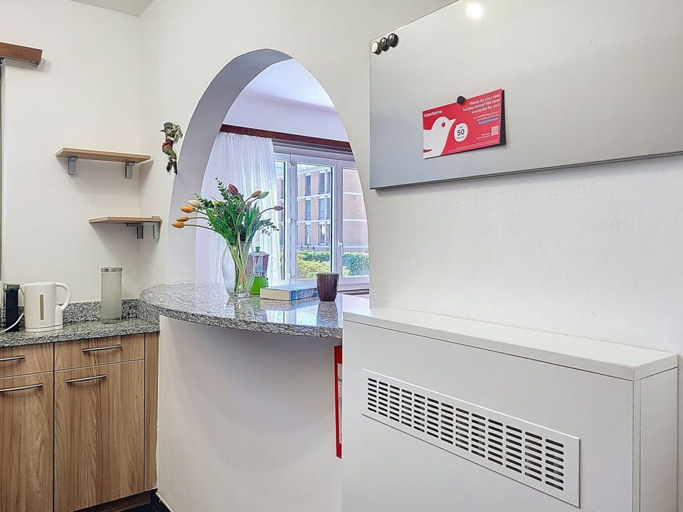 Interior Design, Ceiling, Machine, Room, Home Appliance, Major Appliance, Cabinetry, Kitchen Appliance, Shelving, Houseplant