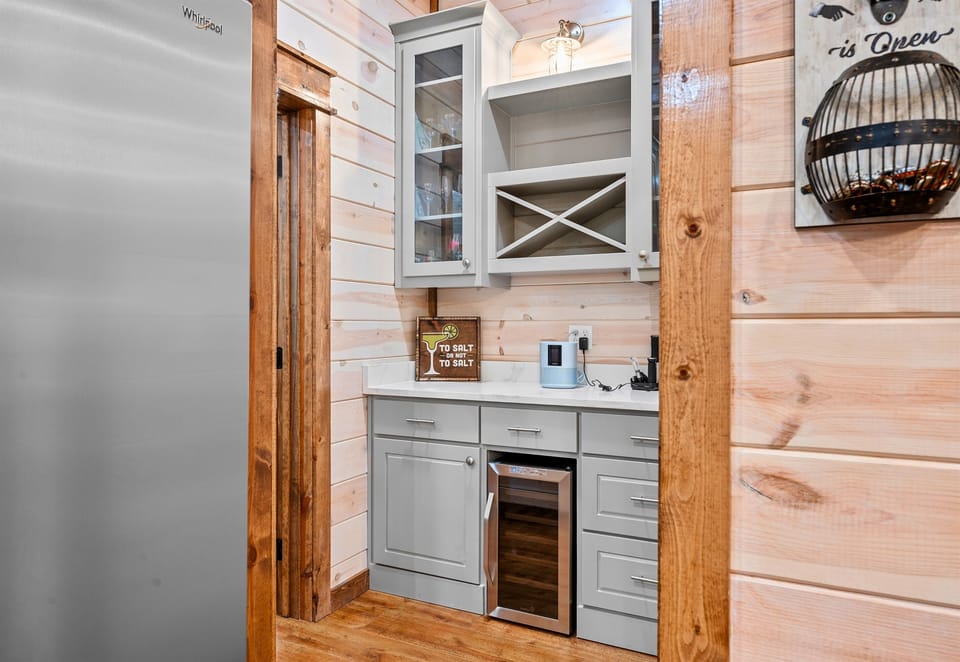 Tucked conveniently off the main space, the butler’s pantry keeps everything organized and makes hosting a breeze.