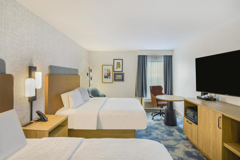 Start your morning in a bright room made for comfort.