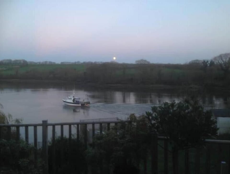 Passing fishing boat