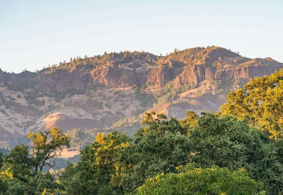 Golden-hour mountain views just beyond your doorstep - immerse yourself in Calistoga’s serene natural beauty.