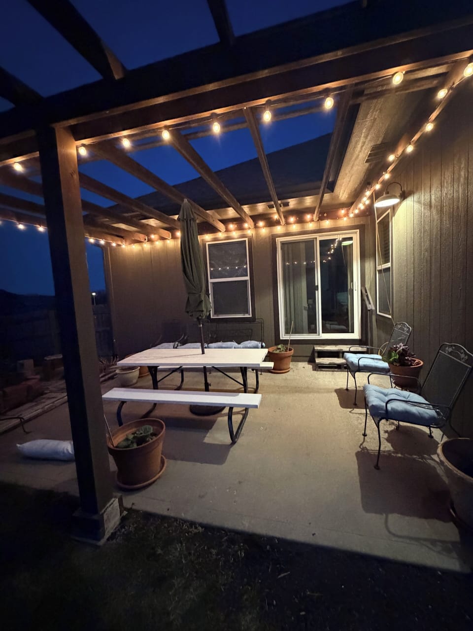 Backyard, seating for 12