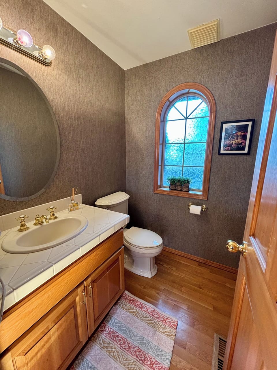 Powder room off kitchen