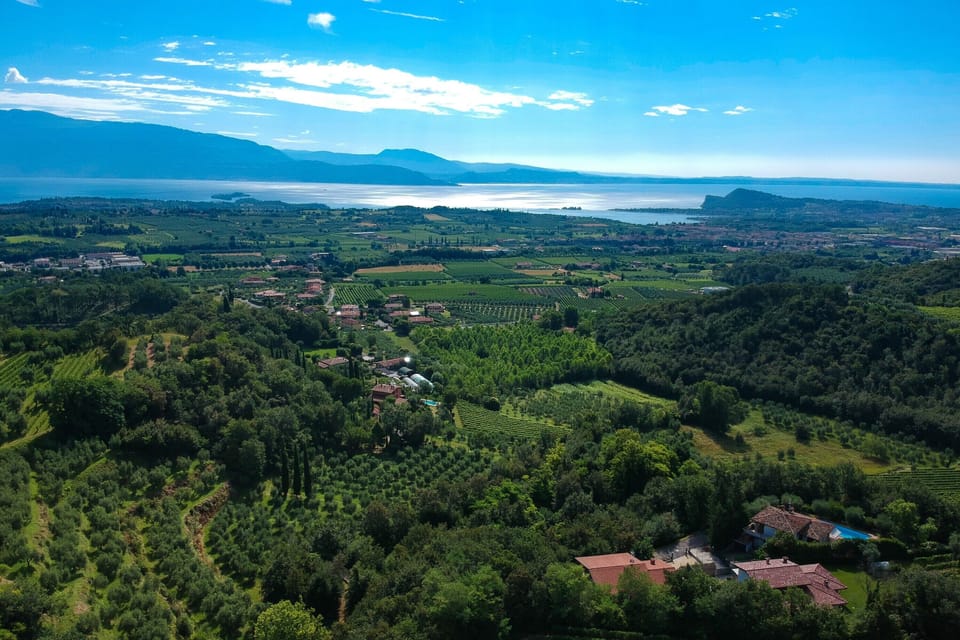 The hills around Puegnago and the Lake Garda
