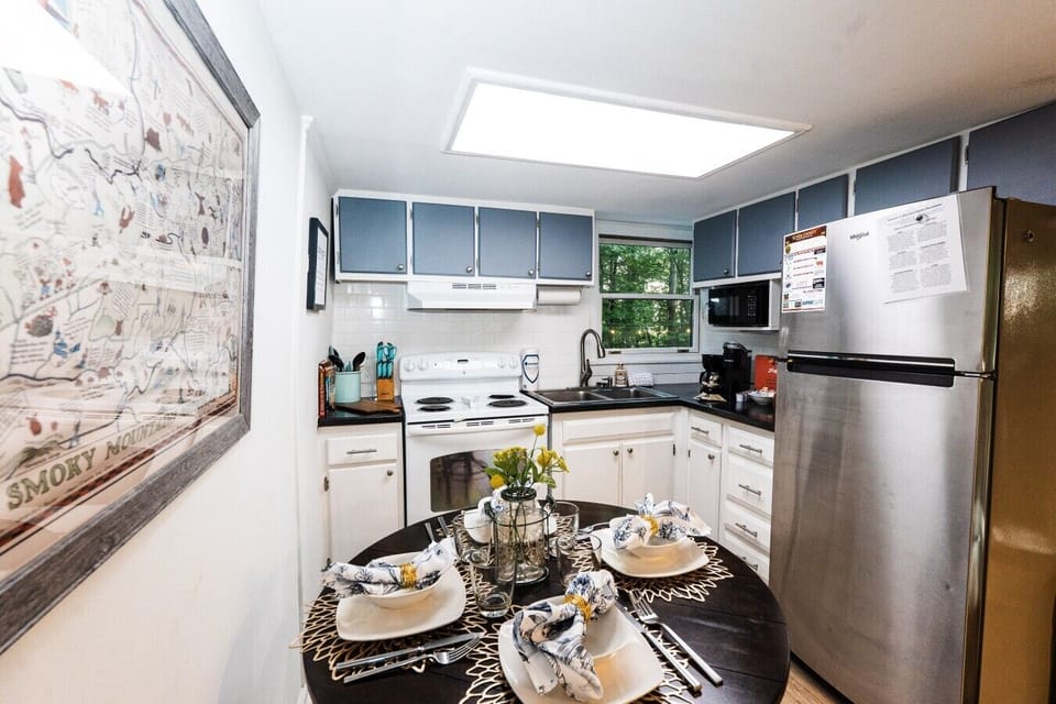 A fully stocked kitchen for your convenience