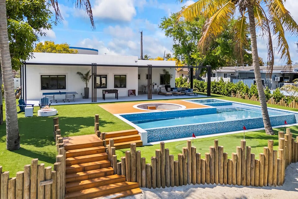 Spacious pool area perfect for gathering and unwinding