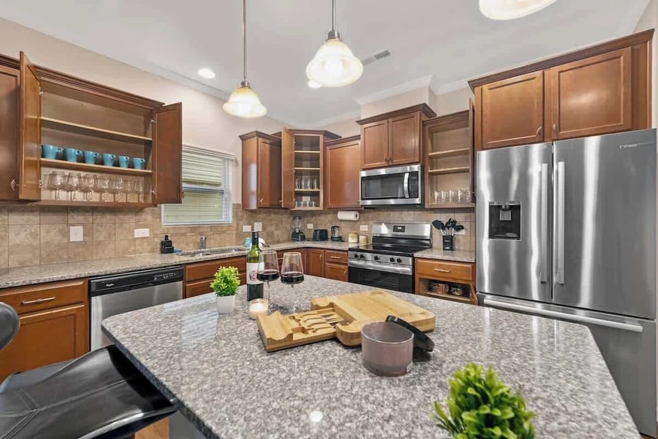Fully equipped kitchen designed for group meals, celebrations, and long stays
