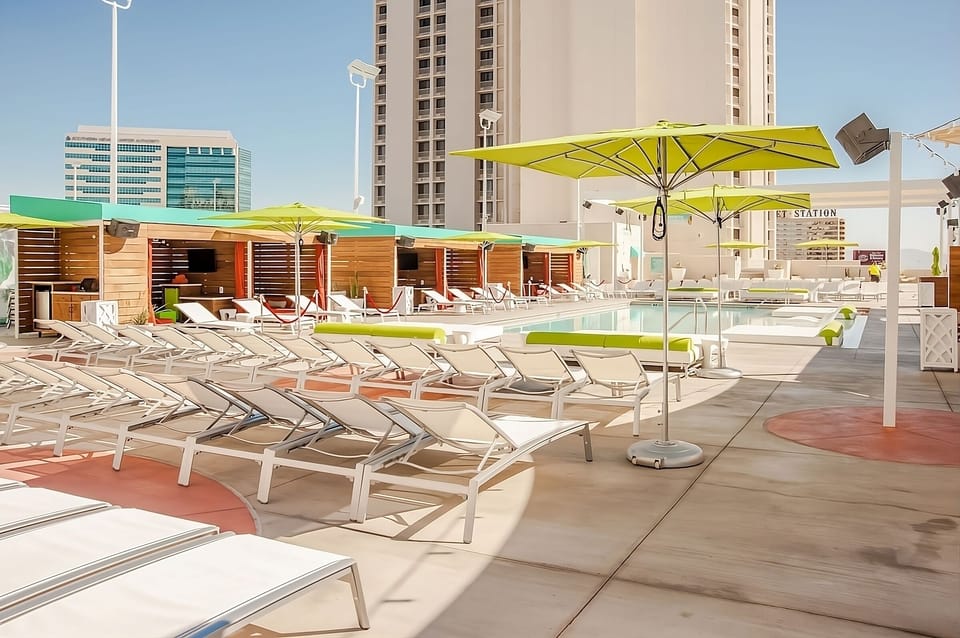 Stretch out on endless loungers under breezy, shaded umbrellas.