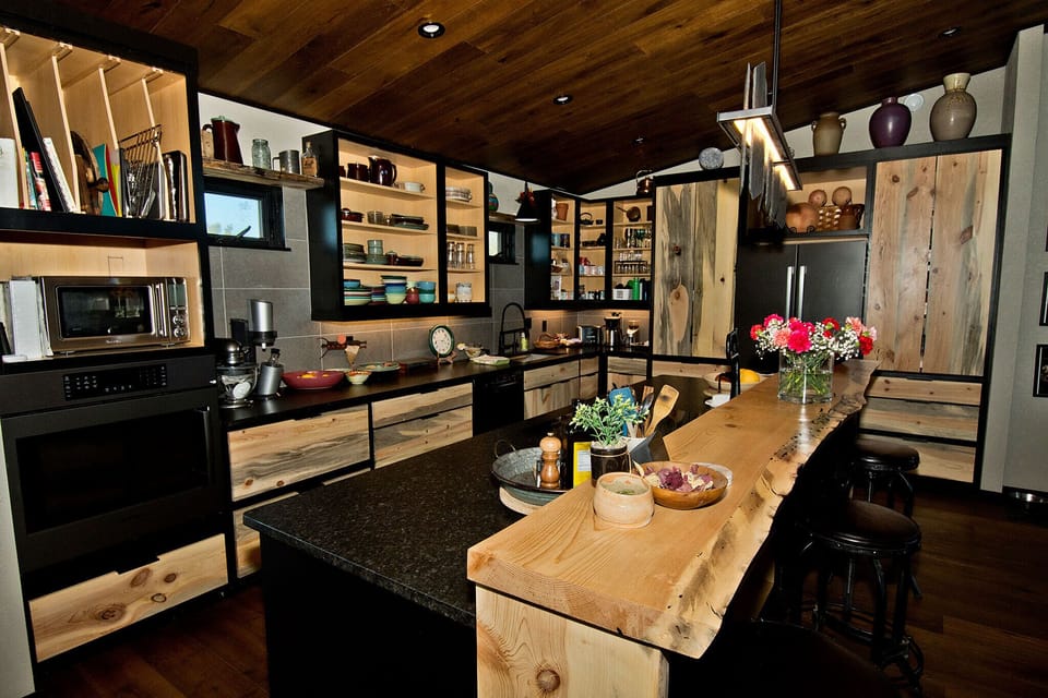 Fully stocked kitchen with all Bosch appliances.