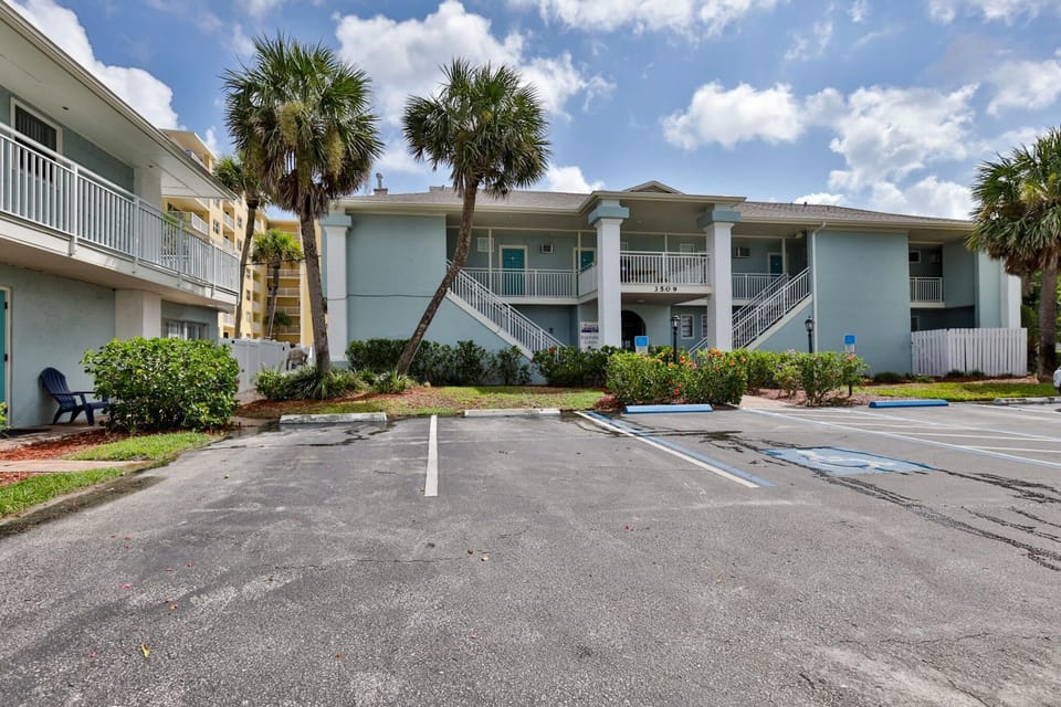Bright and breezy exterior with convenient parking access