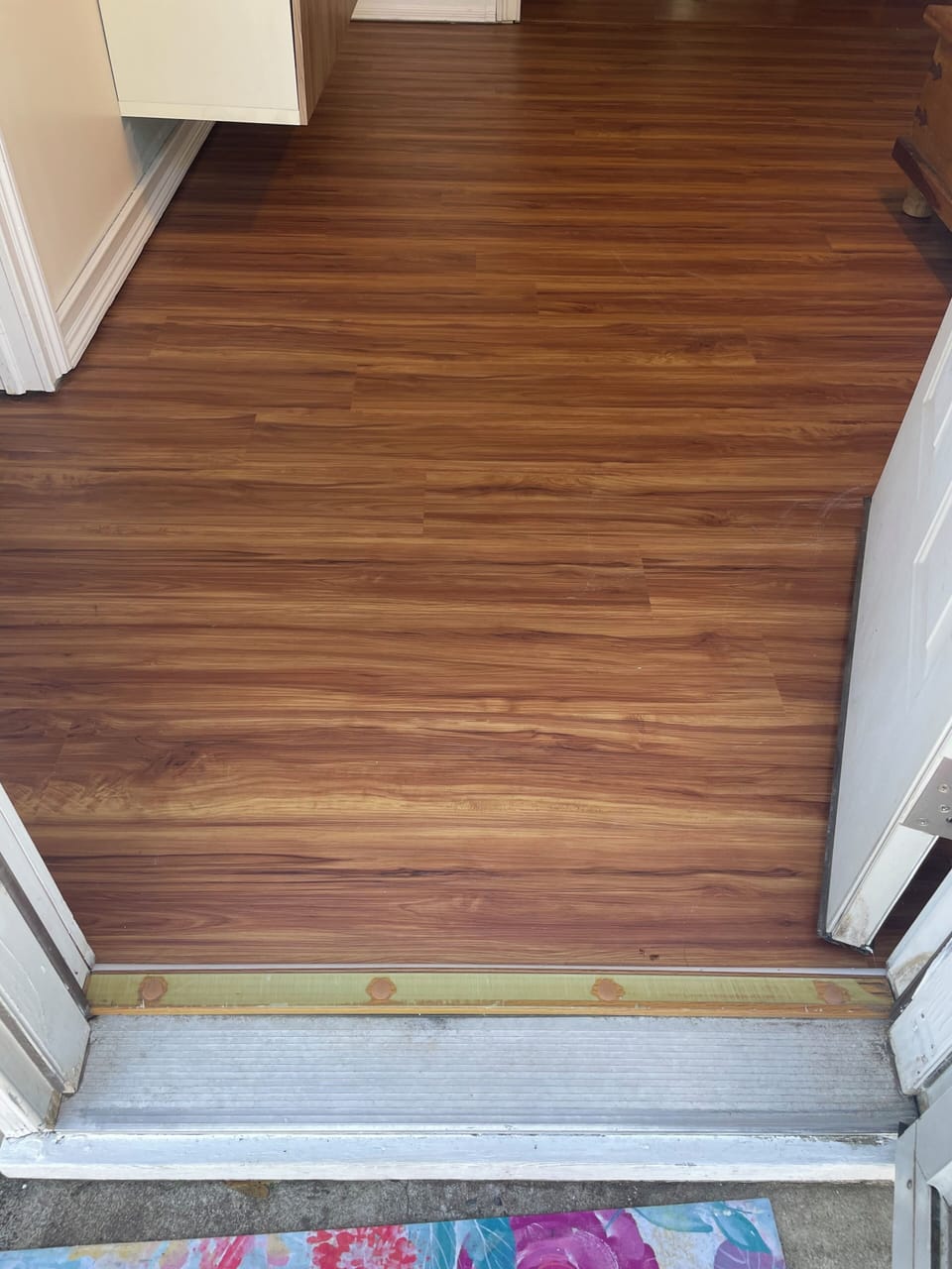 Shallow front door step