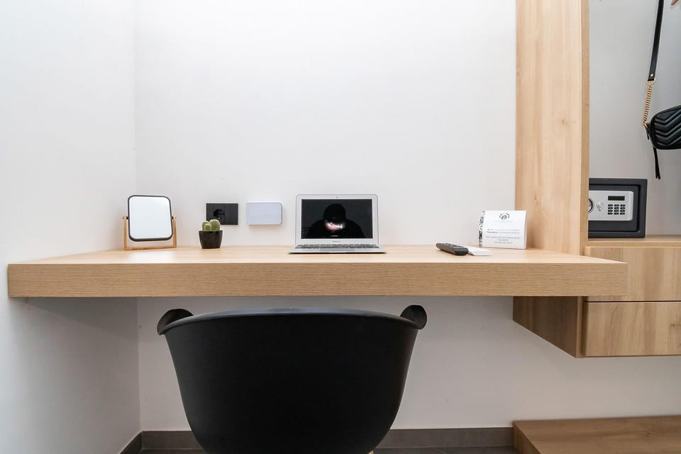 Furniture, Wood, Interior Design, Desk, Electronic Device, Lighting, Computer Desk, Table, Room