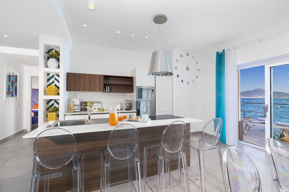 Furniture, Interior Design, Flooring, Wood, Chair, Ceiling, Floor, Table, Kitchen, Lighting