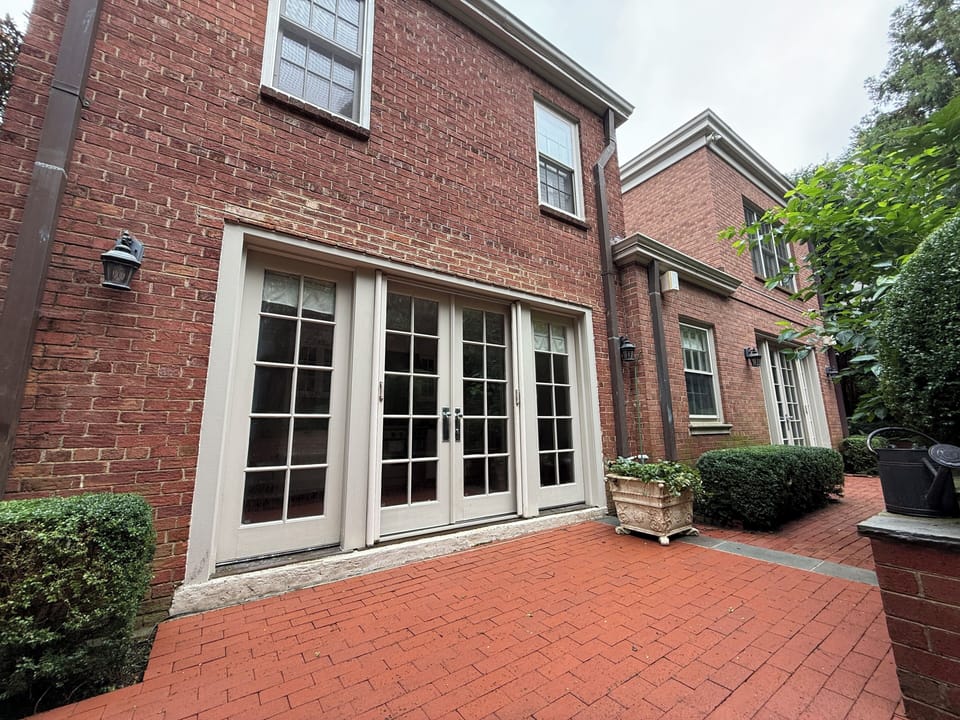 french doors from kitchen