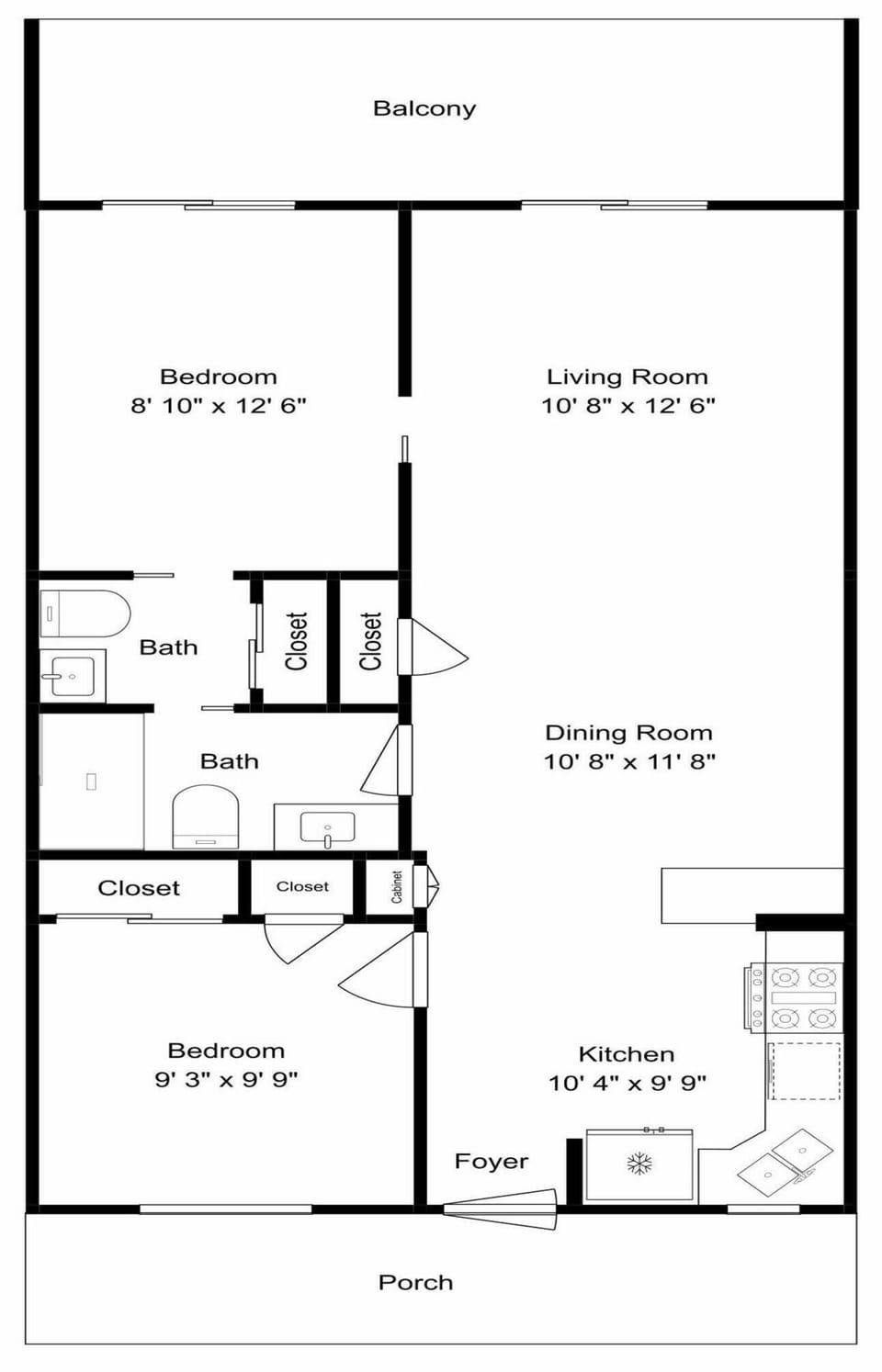 Pointe South 502 - Floor Plan