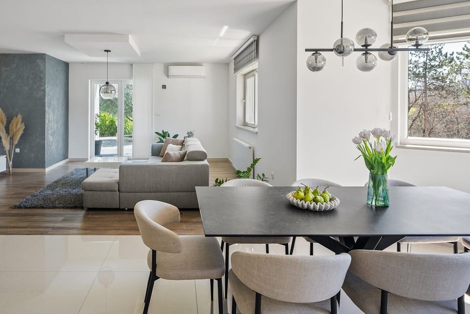 Ground floor features a spacious and open-plan living area.
