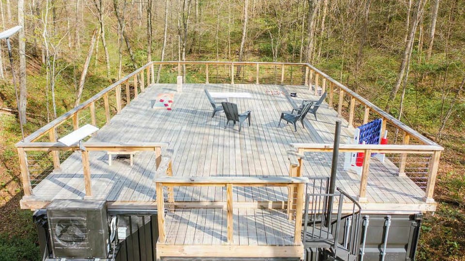 Outdoor Deck: Embrace nature with this spacious deck, perfect for relaxing or gathering with friends!
