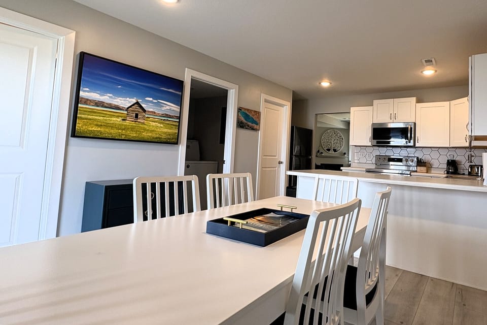 Kitchen and dining areas