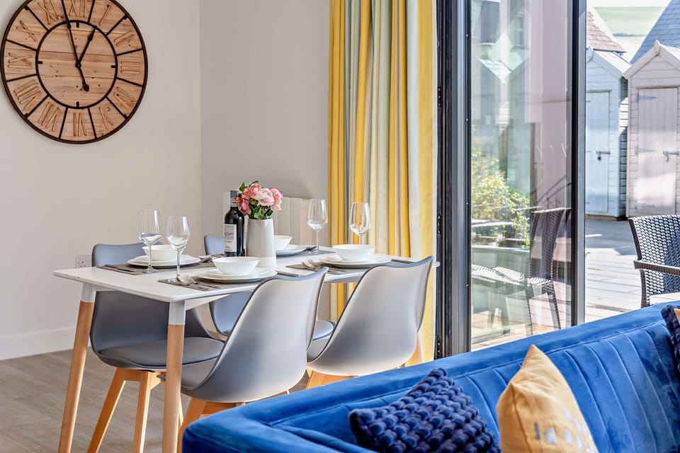 The dining table at Coral, Devon