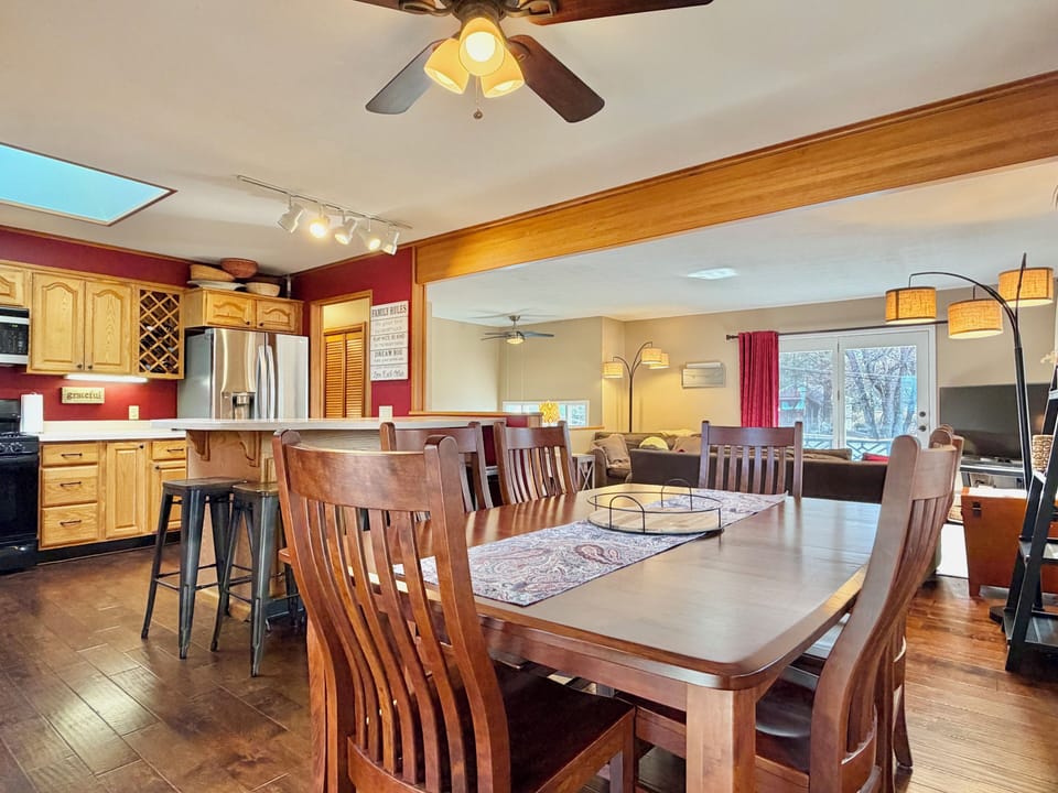 Open dining space perfect for group meals