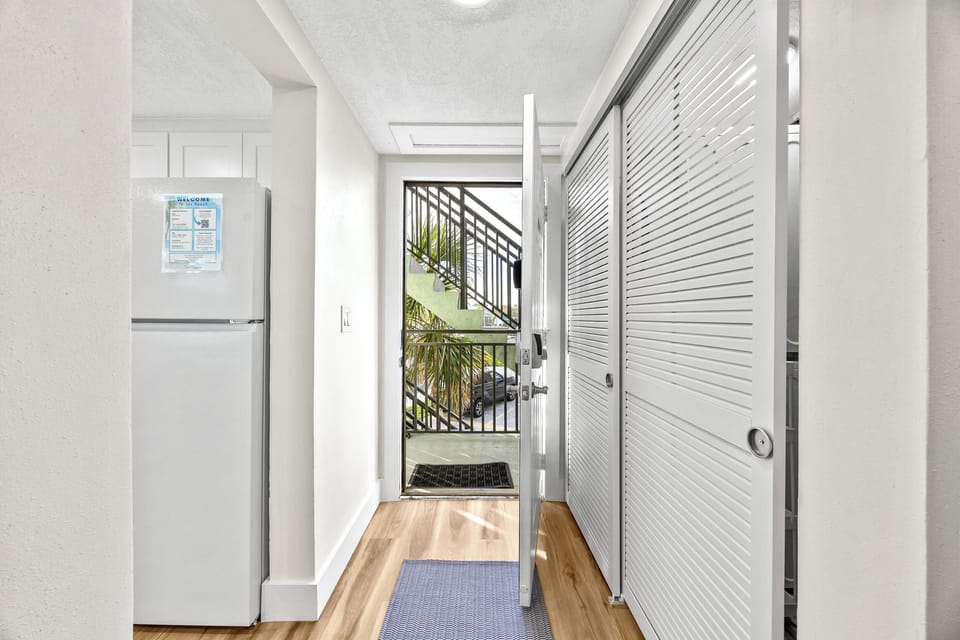 Bright entryway leading into your stay