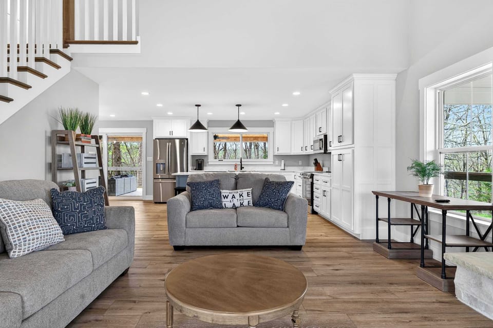 Living Room: Relax in this bright and welcoming living room.